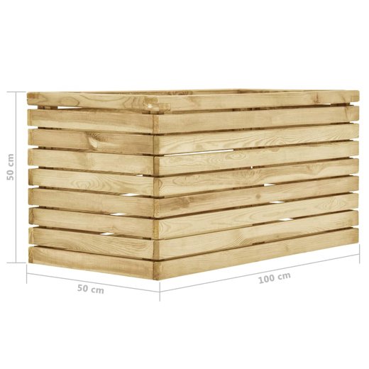 Hochbeet 100 x 50 x 50 cm Kiefernholz Imprgniert