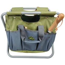 Esschert Design Gartengerte-Tasche und Hocker Grau GT85