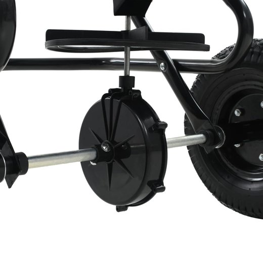 Handstreuwagen Salzstreuer zum Ziehen PVC Stahl 125x74x79cm 45L