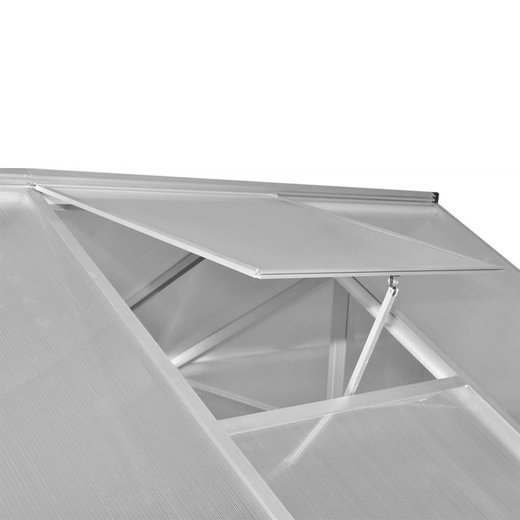 Verstrktes Gewchshaus Aluminium 4,6 m