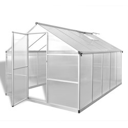 Verstrktes Gewchshaus Aluminium 7,55 m