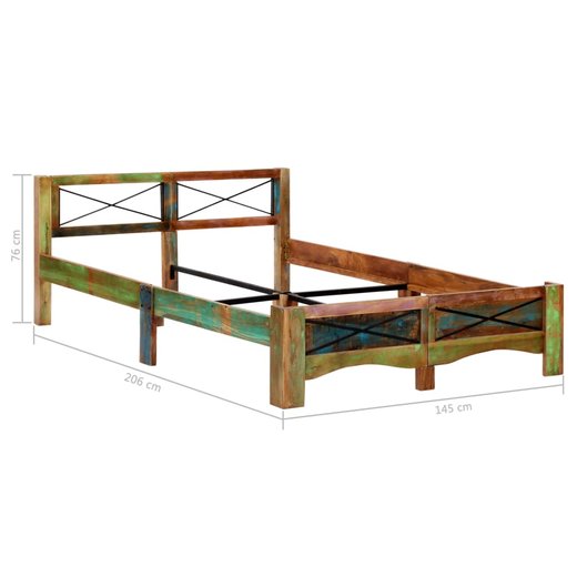 Bettgestell Altholz Massiv 140x200 cm