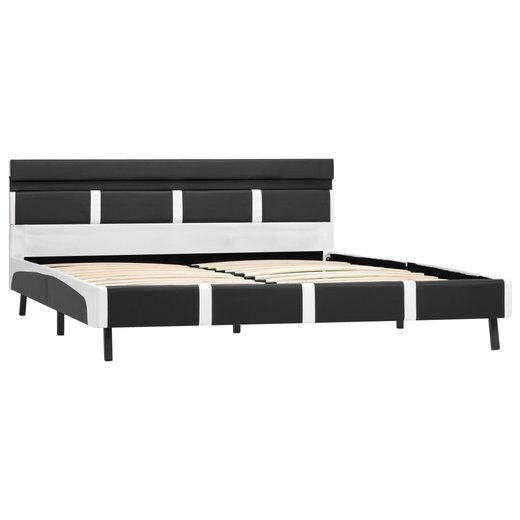 Bettgestell mit LED Grau Kunstleder 160200 cm