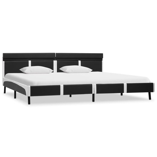 Bettgestell mit LED Grau Kunstleder 180200 cm