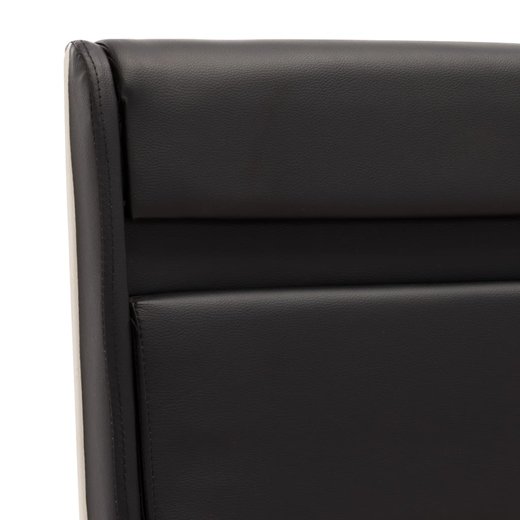 Bettgestell mit LED Schwarz Kunstleder 140200 cm