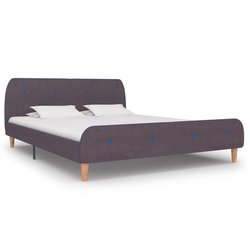Bettrahmen Taupe Stoff 160x200 cm