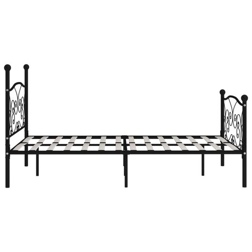 Bettgestell mit Lattenrost Schwarz Metall 140  200 cm