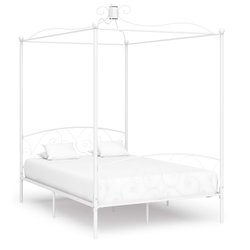 Himmelbett-Gestell Wei Metall 120 x 200 cm