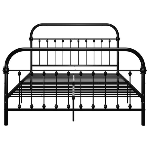 Bettgestell Schwarz Metall 160200 cm