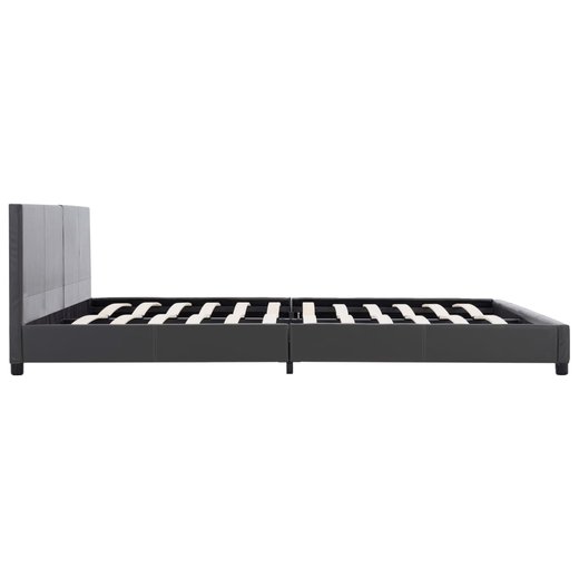 Bettgestell Grau Kunstleder 180 x 200 cm