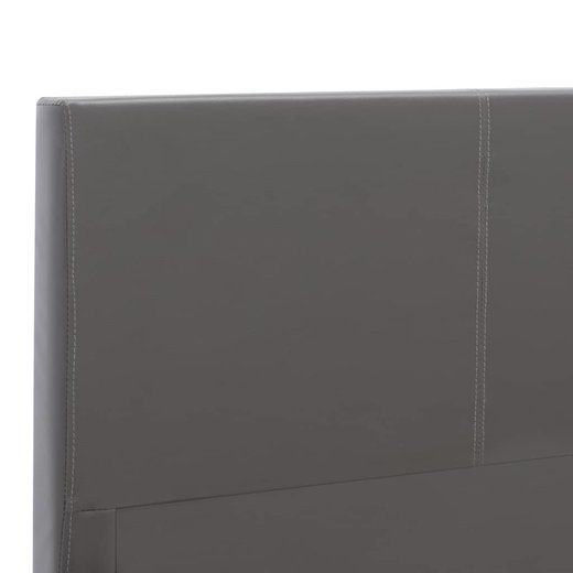 Bettgestell Grau Kunstleder 180 x 200 cm