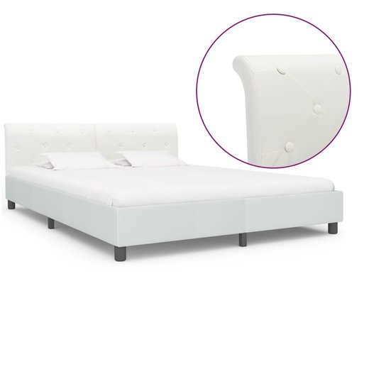 Bettgestell Wei Kunstleder 180200 cm