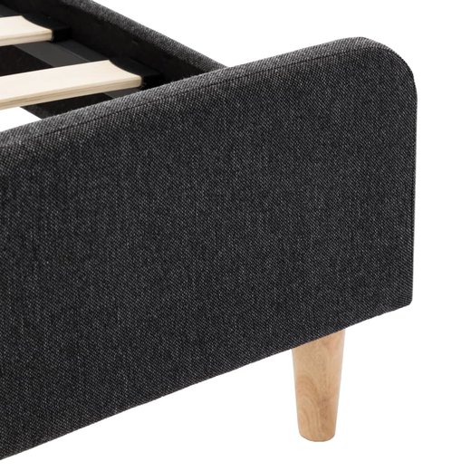 Bettgestell Dunkelgrau Sackleinen 140x200 cm