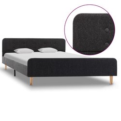 Bettgestell Dunkelgrau Sackleinen 140x200 cm