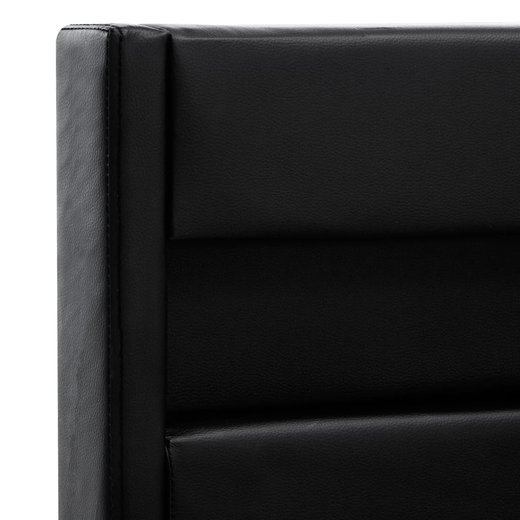 Bettgestell mit LED Schwarz Kunstleder 100  200 cm