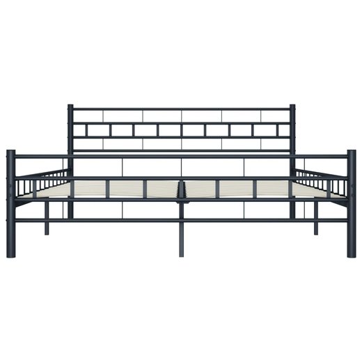 Bettgestell Schwarz Stahl 200x200 cm