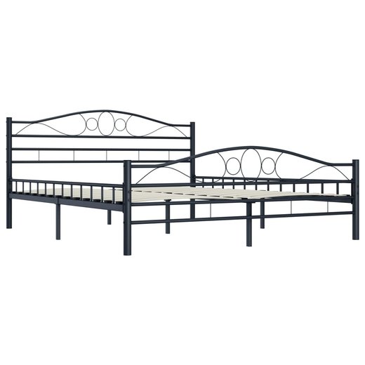 Bettgestell Schwarz Stahl 180200 cm