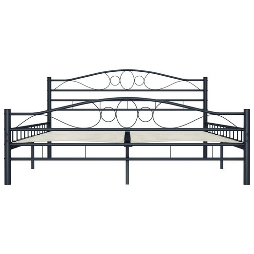 Bettgestell Schwarz Stahl 180200 cm