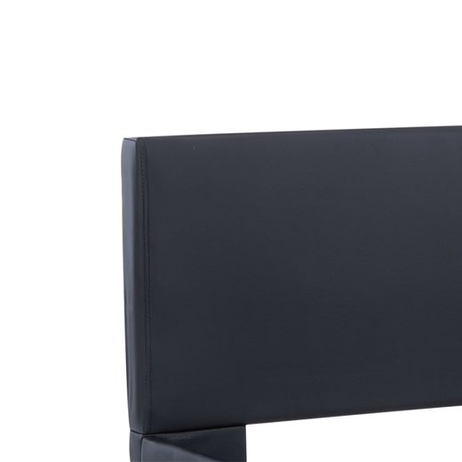 Bettgestell mit LED Schwarz Kunstleder 90 x 200 cm