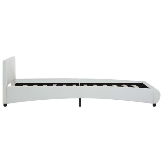 Bettgestell mit LED Wei Kunstleder 90 x 200 cm