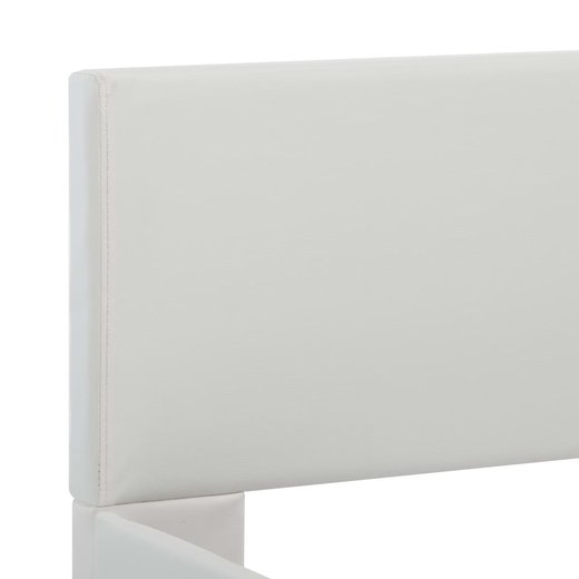 Bettgestell mit LED Wei Kunstleder 90 x 200 cm