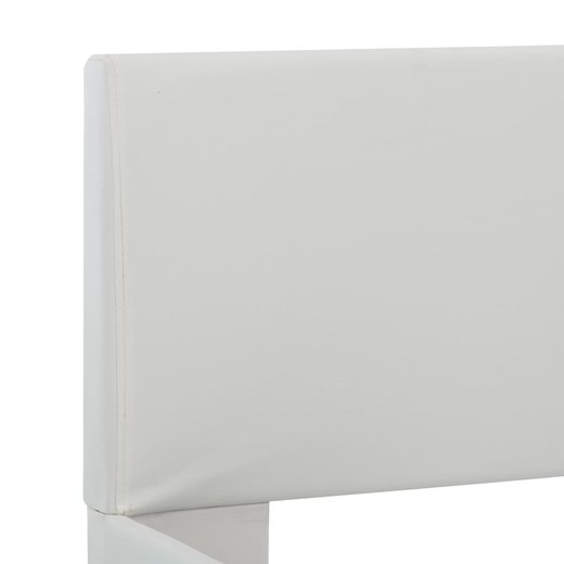 Bettgestell mit LED Wei Kunstleder 160 x 200 cm