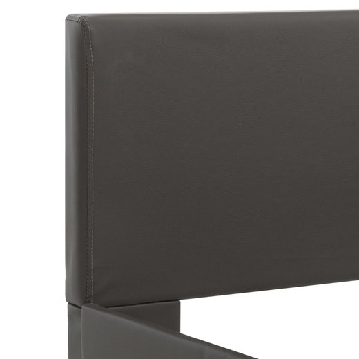 Bettgestell mit LED Grau Kunstleder 90 x 200 cm