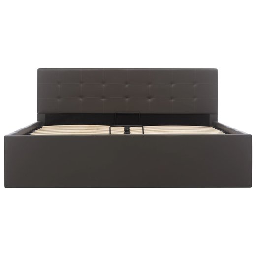 Stauraumbett Hydraulisch Grau Kunstleder 140�200 cm