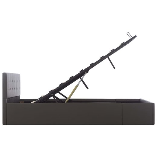 Stauraumbett Hydraulisch Grau Kunstleder 140�200 cm