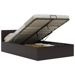 Stauraumbett Hydraulisch Grau Kunstleder 140�200 cm