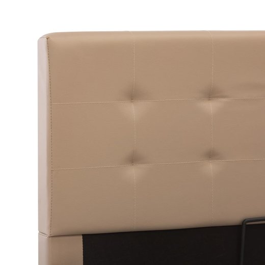 Stauraumbett Hydraulisch Cappuccino-Braun Kunstleder 160200 cm