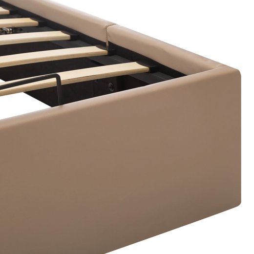 Stauraumbett Hydraulisch Cappuccino-Braun Kunstleder 160200 cm