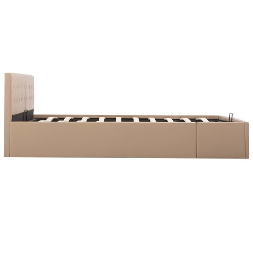 Stauraumbett Hydraulisch Cappuccino-Braun Kunstleder 180200 cm