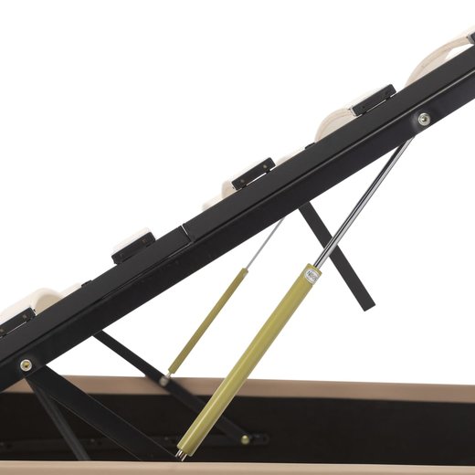 Stauraumbett Hydraulisch Cappuccino-Braun Kunstleder 180200 cm