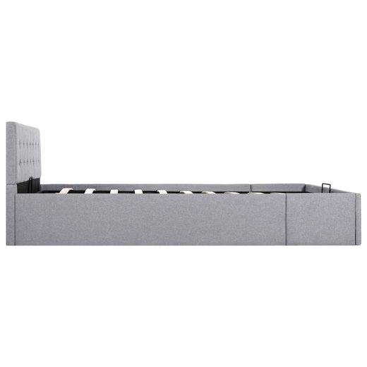 Stauraumbett Hydraulisch Hellgrau Stoff 140200 cm