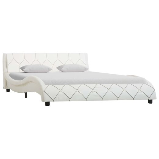 Bettgestell Wei Kunstleder 140200 cm