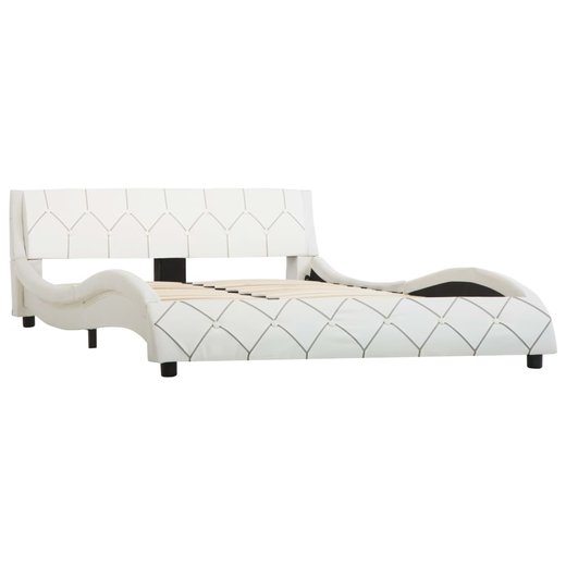 Bettgestell Wei Kunstleder 140200 cm