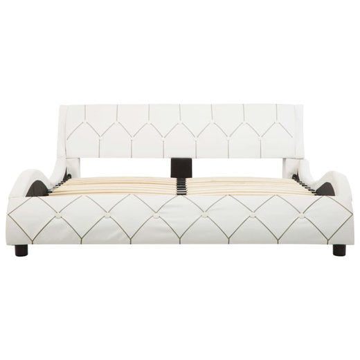 Bettgestell Wei Kunstleder 140200 cm