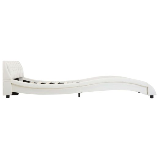 Bettgestell Wei Kunstleder 140200 cm