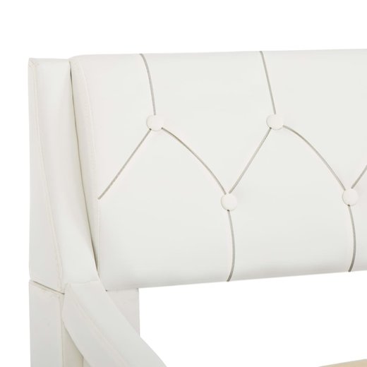 Bettgestell Wei Kunstleder 140200 cm