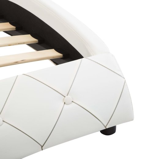 Bettgestell Wei Kunstleder 140200 cm