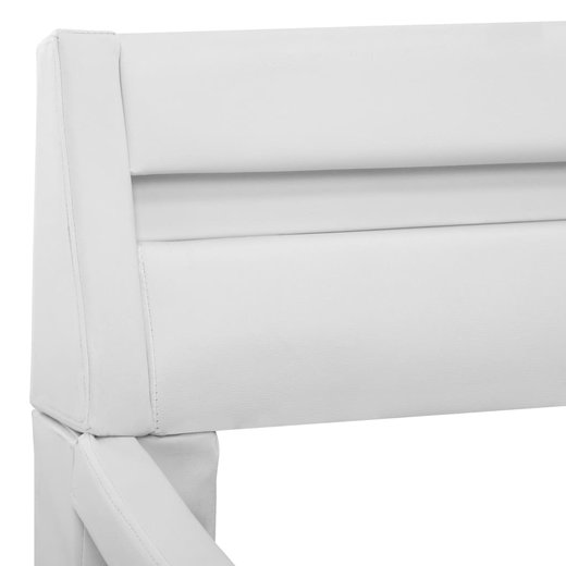 Bettgestell mit LED Wei Kunstleder 140 x 200 cm