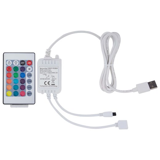 Bettgestell mit LED Wei Kunstleder 140 x 200 cm