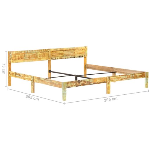 Bettgestell Altholz Massiv 200x200 cm