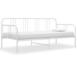 Schlafsofa Bettgestell Wei Metall 90x200 cm