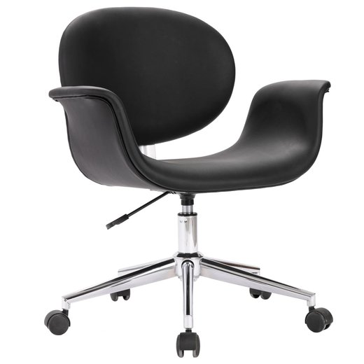 Drehbarer Brostuhl Schwarz Kunstleder