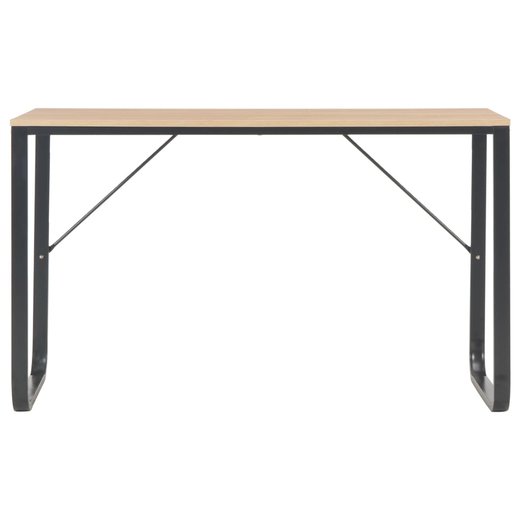 Computertisch Schwarz und Eiche 120 x 60 x 73 cm