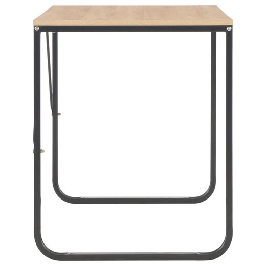 Computertisch Schwarz und Eiche 120 x 60 x 73 cm