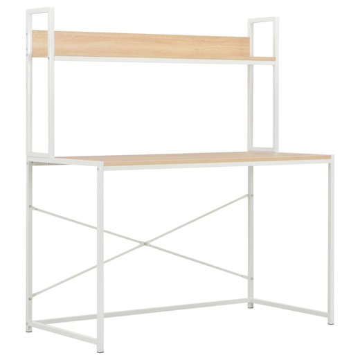Computertisch Wei und Eiche 12060138 cm