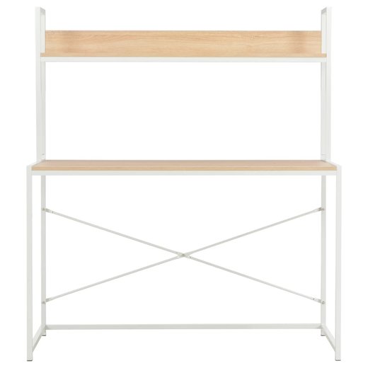 Computertisch Wei und Eiche 12060138 cm